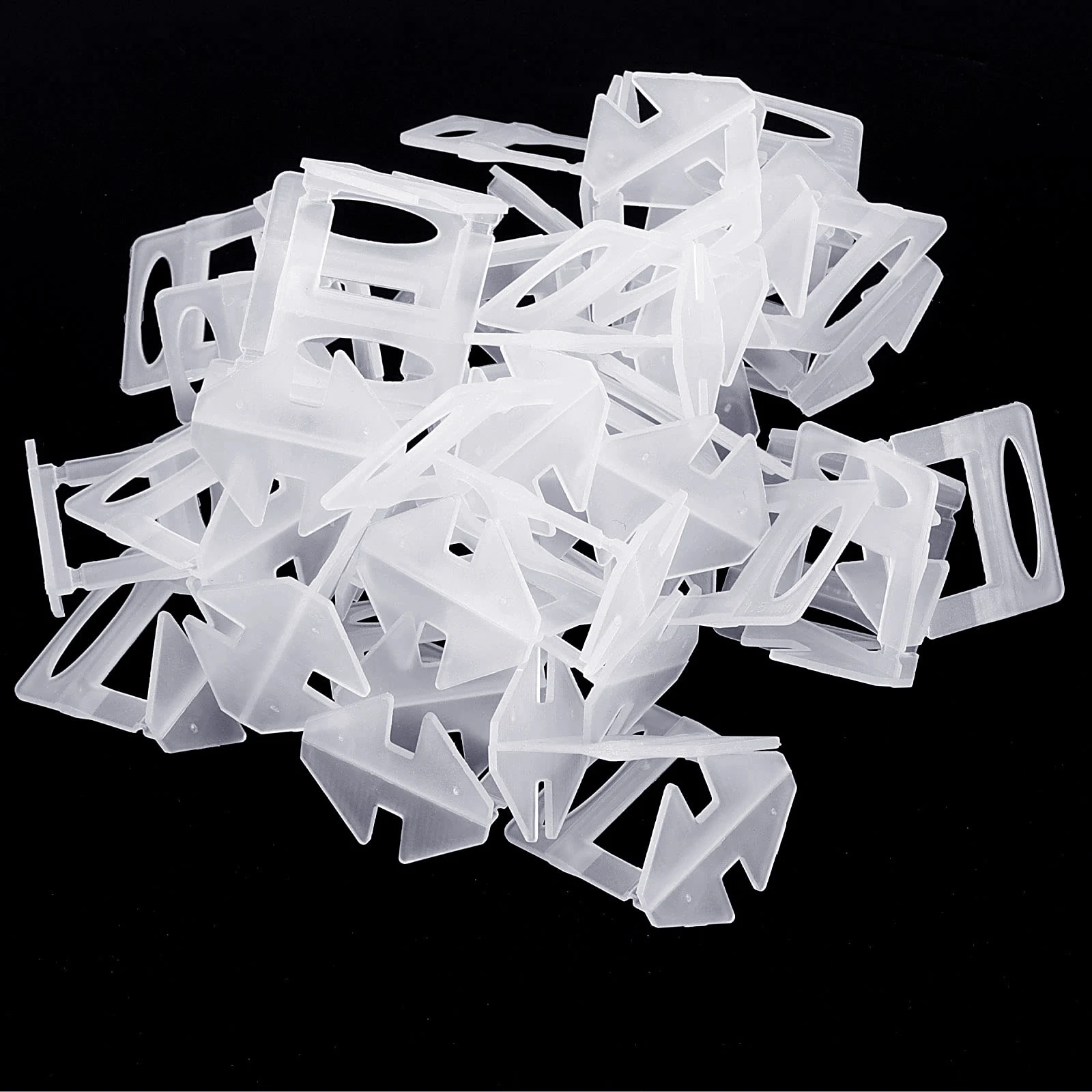 Boden-Wand-Keramikfliesen-Nivelliersystem-Clips-Abstandhalter-Band-Set für Fliesenverlegung Bauwerkzeuge Gebäude, 500 Stück, 1mm - 2,5mm – Detail 4