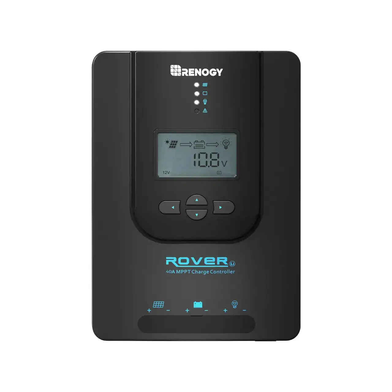 Renogy Rover 40A MPPT Solar Charge Controller, 12V/24V DC, Auto Adjust, LCD, Fits Gel/Sealed/Flooded/Lithium