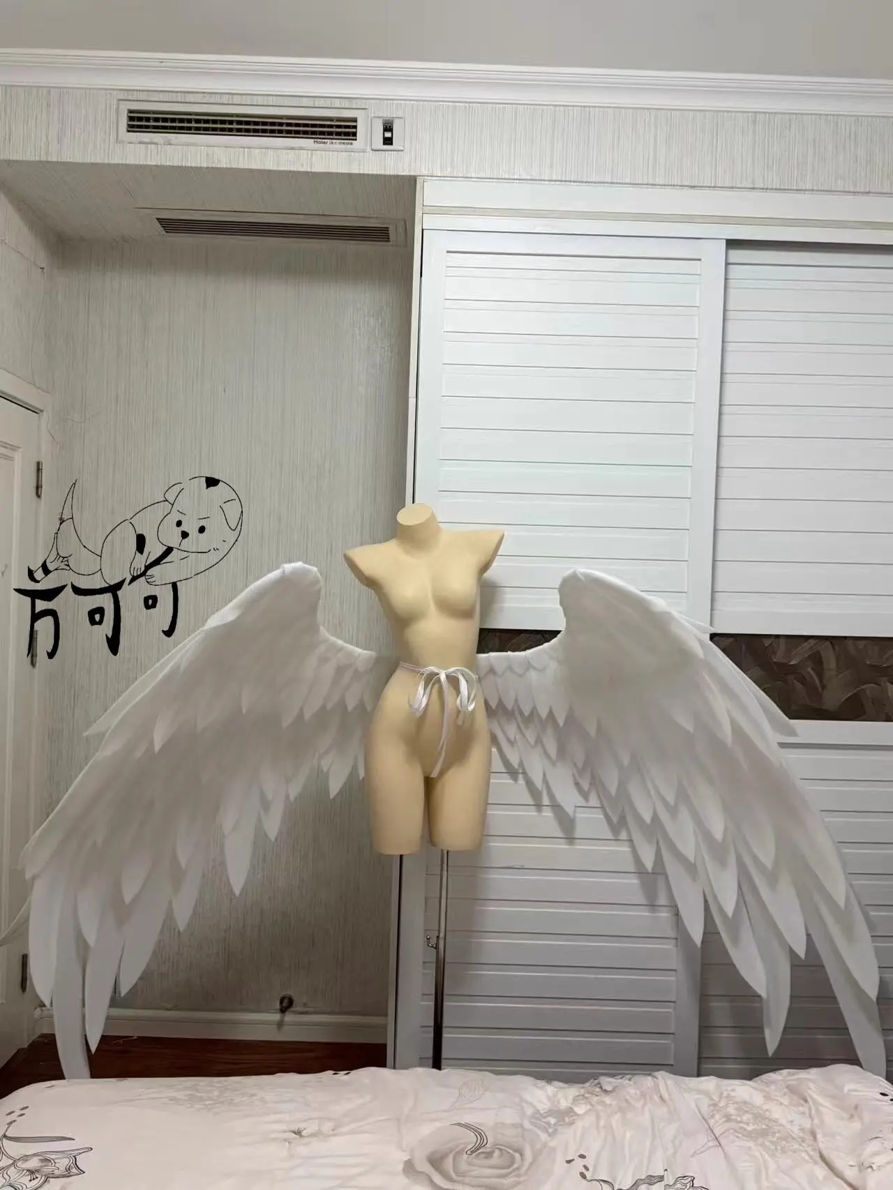 White Adult Angel Wings,Photography Costume Halloween Wings,Large Angel Wing Suitable for Men and Women Decorative Wings