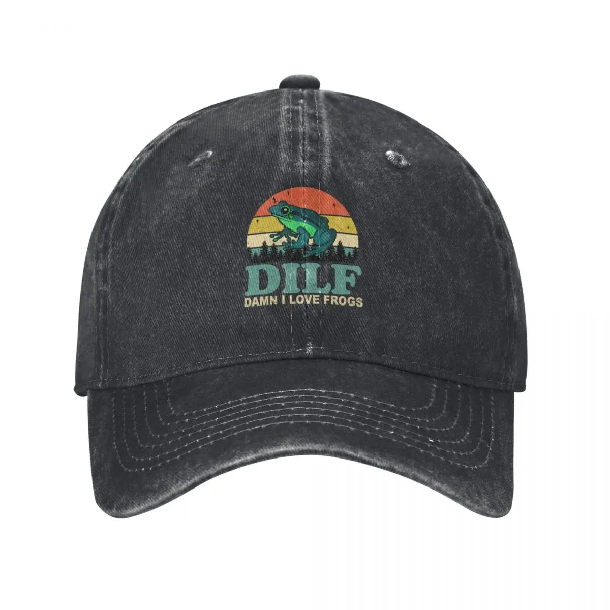 DILF Damn I Love Frogs Baseball Cap Military Tactical Cap Sports Cap Golf Wear Men Women's