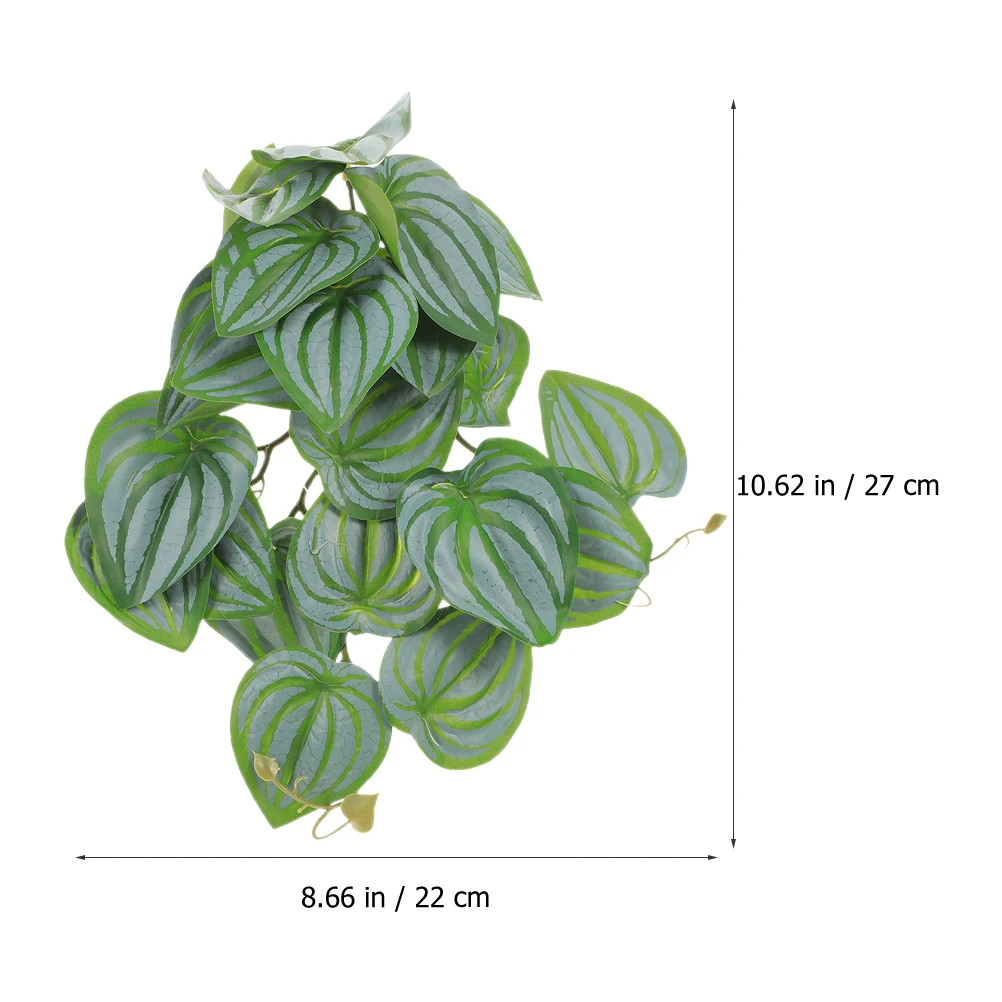 

Artificial Hanging Plants Terrarium Decorations for Reptiles Leaves Fake Indoor The Fence