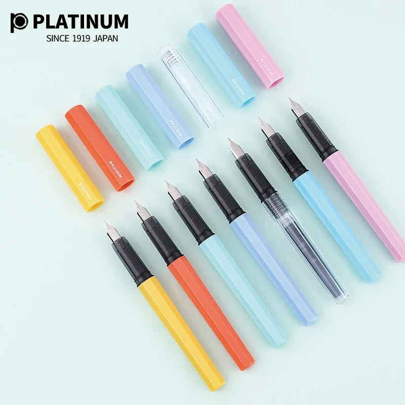 Petit stylo plume japonais Platinum Meteor, PQ200 Macaron, écriture d'étudiant, stylos pratiques, tube à la dérive