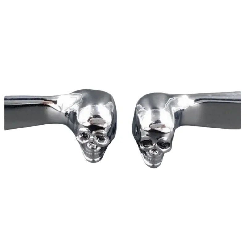 Chrome Skull Brake Clutch Levers for Harley Softail Dyna Sportster Road King FLSTN FLHR