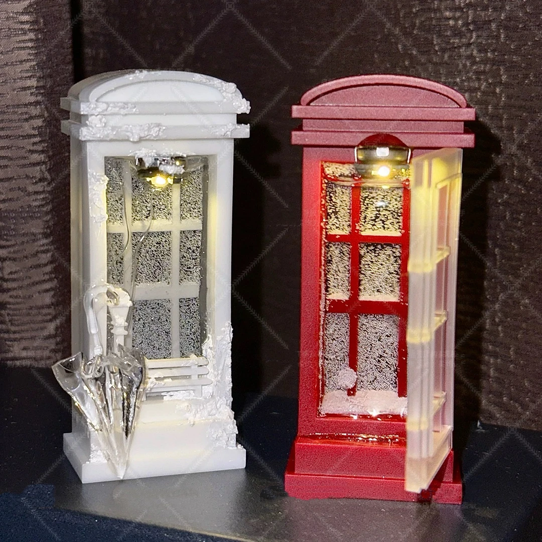 

Openable Telephone Booth Resin Casting Mold Silicone Mold Accessories Resin Liquid Mold Resin Keychain Silicone Mold Resin Mold