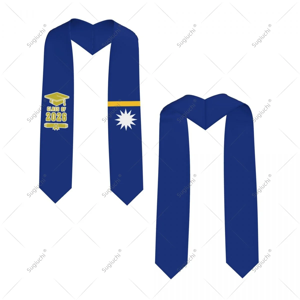 

Nauru Flag Class Of 2026 Graduation Stole Sash Scarf For International Students Proud Ceremony Adult Unisex