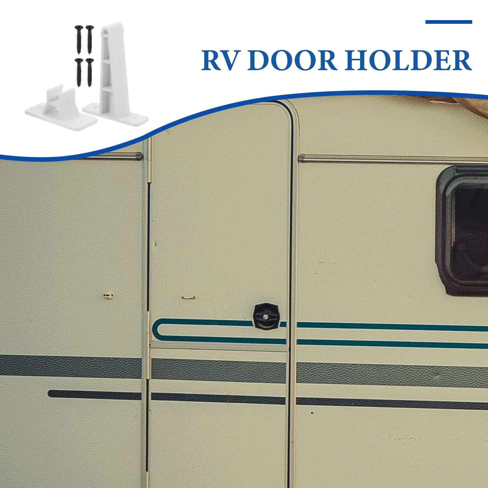 

5 Sets 5PCS White Plastic Door Catch for RV Yacht Camper Screen Replacement Fixing Holder Strong Locking for