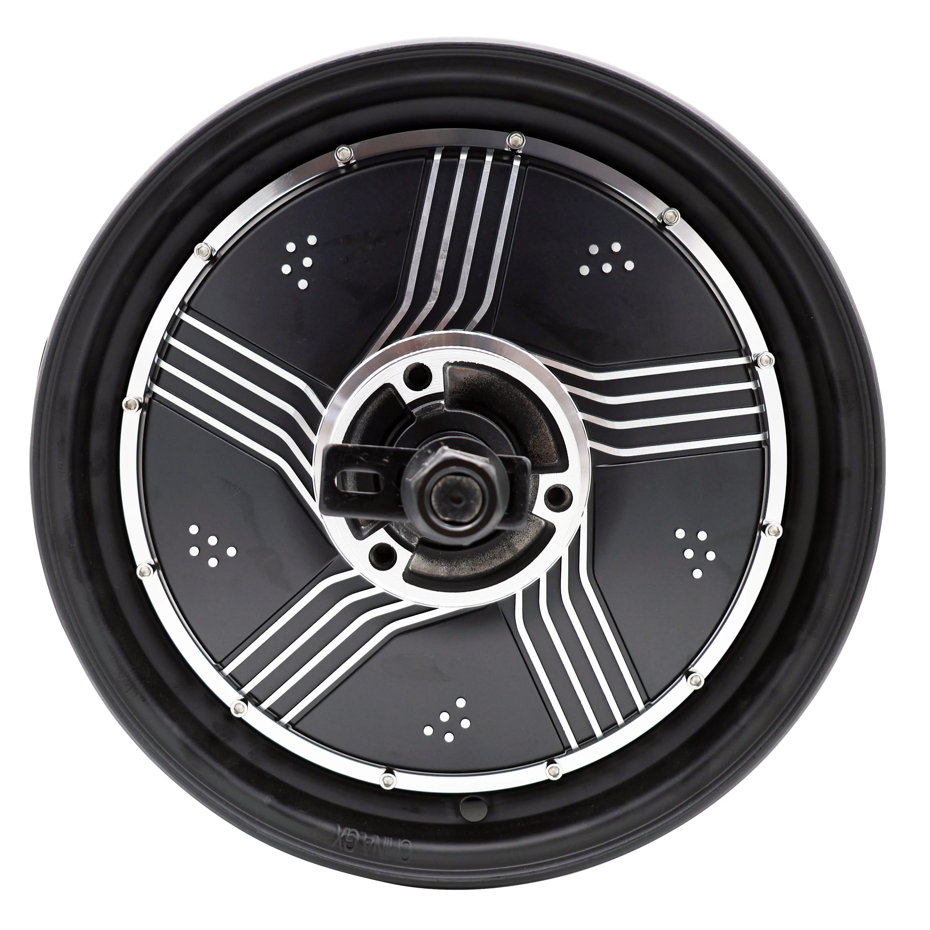 Motor Sepeda Motor Listrik DKYS V4 Brushless 12-inci 50H6000W Dual Hall 16² Tahan Air dengan Konstruksi Magnet Permanen