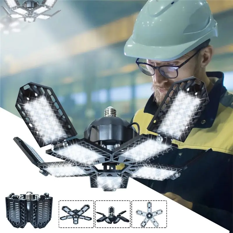 A93Z Work Lights LED 180W Garage Lamp 15000 Lumen Foldable Powerful For Home Room Warehouse Garage Ceiling Industrial Light