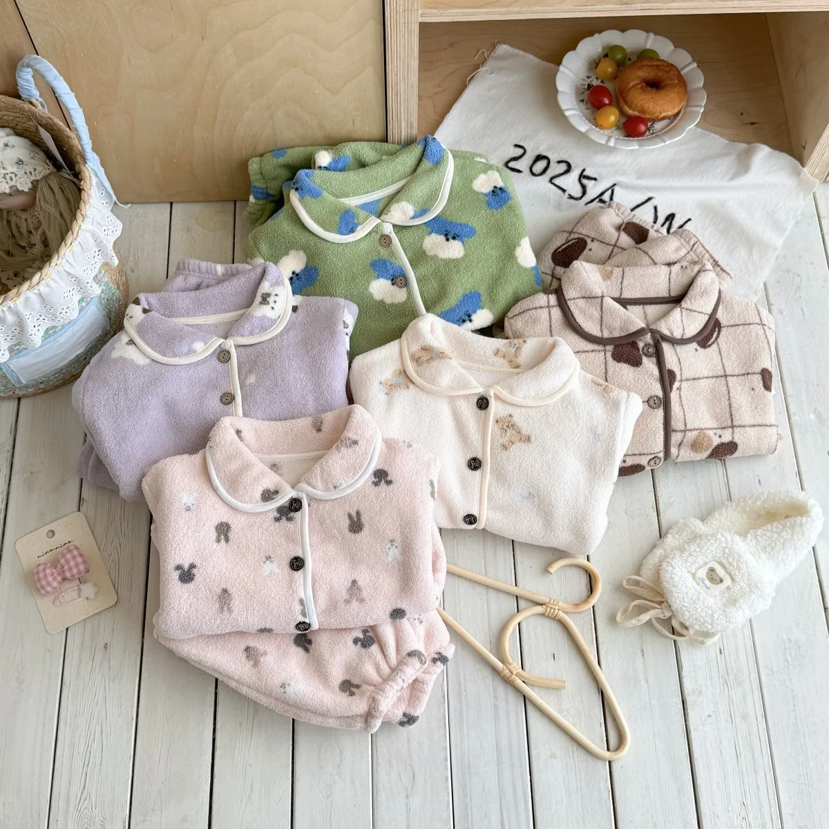 Neue Kinder-Winterpyjamas, Warme Weiche Flanell-Pyjamas, Niedliche Cartoon-Schlafanzüge für Jungen und Mädchen, Lässige Pyjama-Kleidungssets – Detail 4