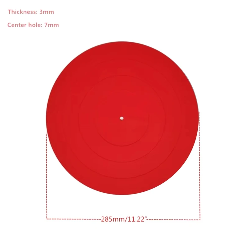 12 Inch Anti-Vibration Silicone Pad For LP Turntable Non-Slip Rubber Mat For Enhanced Sound Quality And Stability B