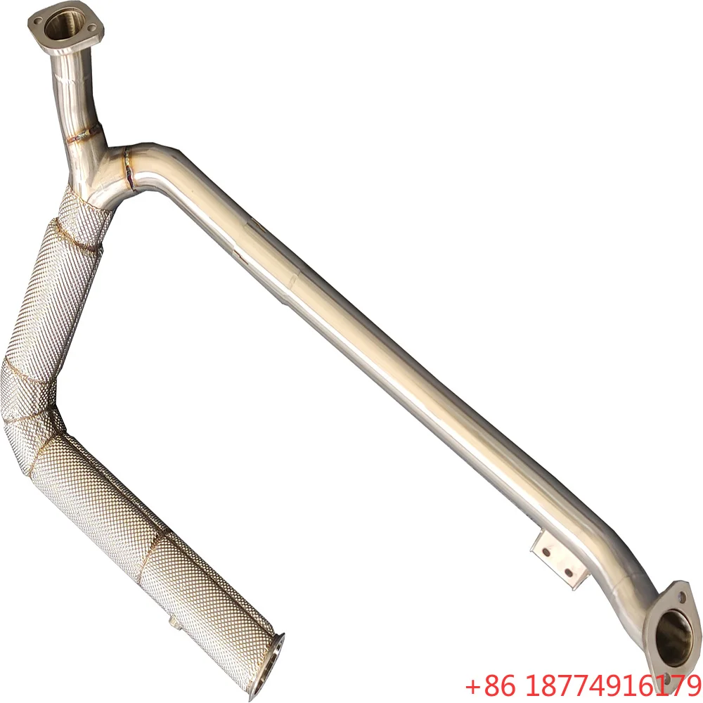 

Factory Exhaust Header Downpipe for 718 Boxster 2.0T 2016- Free Flow Pipe With Heat Shield SS304 Exhaust System