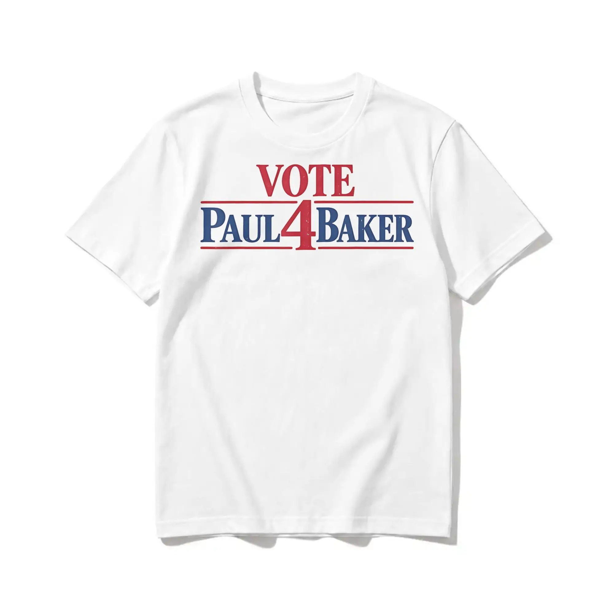 Vote Paul for Baker Funny Campaign Graphic T Shirt Men 100%Cotton Top Tee Priting  Round Neck Short Sleeve