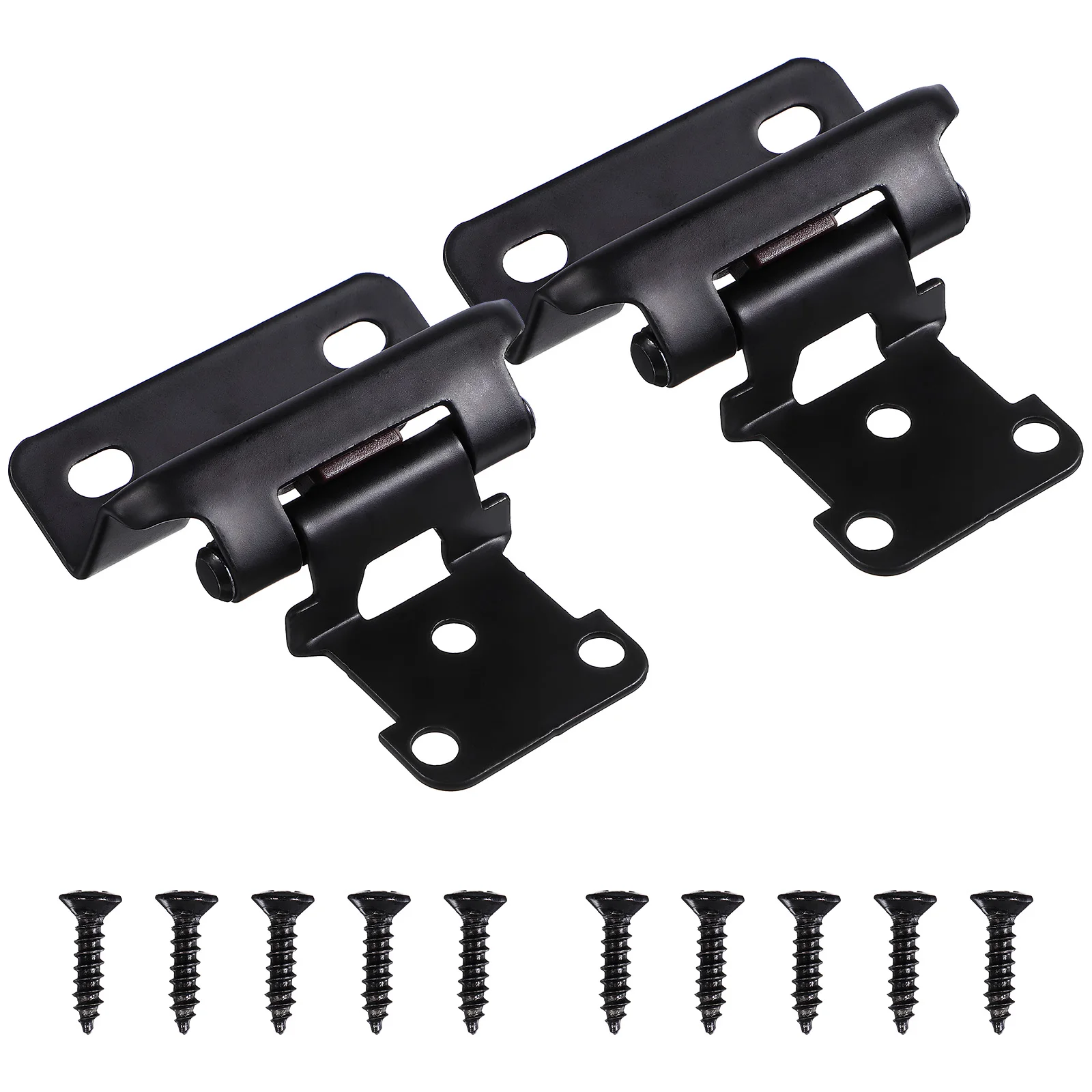 

1 set Half Cover Black Soft Close Cabinet Door Cabinet Hinges Self Closing Hidden Hinges Furniture Hardware