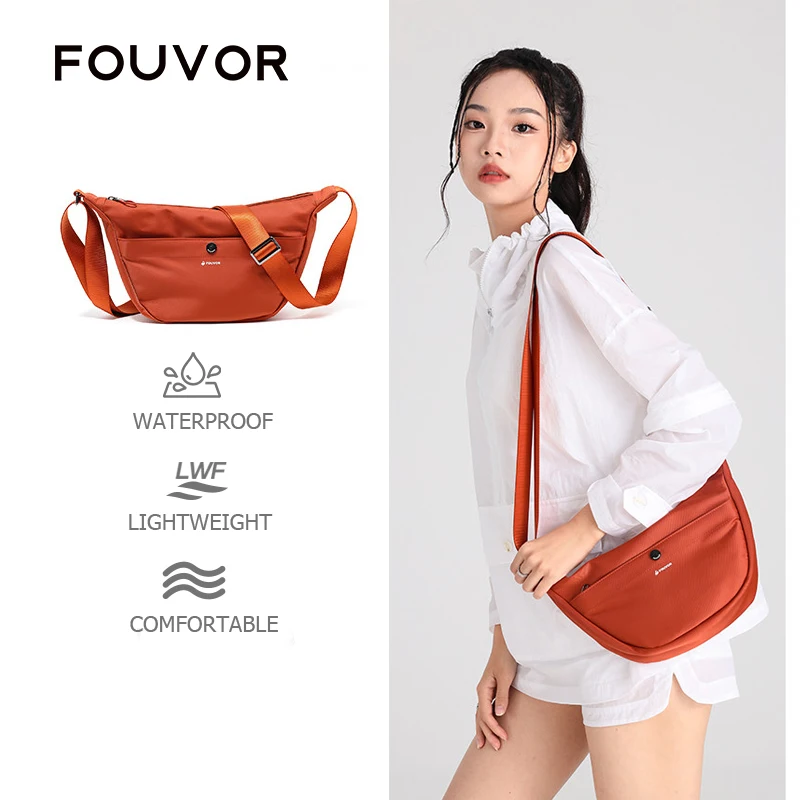 

Сумка через плечо из ткани Оксфорд Fouvor, легкие сумки на плечо большой вместимости, водонепроницаемые повседневные сумки для пельменей 2918-12