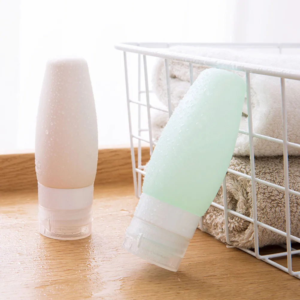 

5 шт. силиконовых дорожных бутылочек по 90 мл, портативные многоразовые контейнеры для лосьона, крема, шампуня, эфирных масел, жидкого мыла для тела