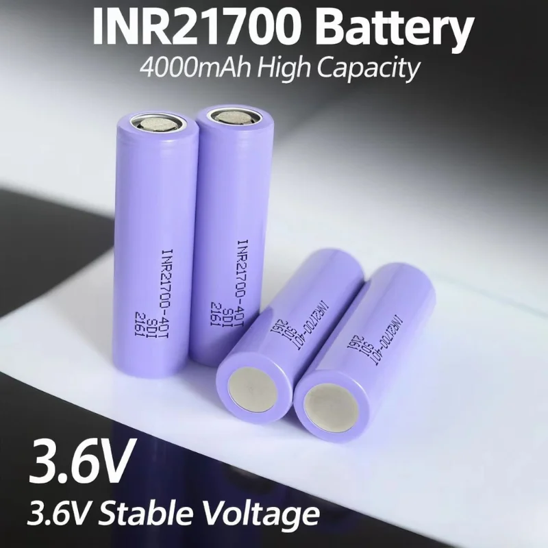 INR21700 4000mAh 3.7V Rechargeable Li-ion Battery, Low Internal Resistance, with Charger, for Flashlights, Vapes, Power Tools