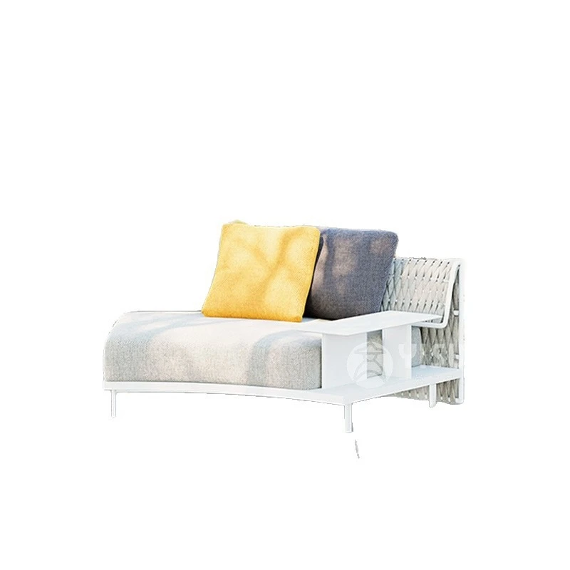 Outdoor courtyard rattan sofa combination open-air garden curved rattan chair