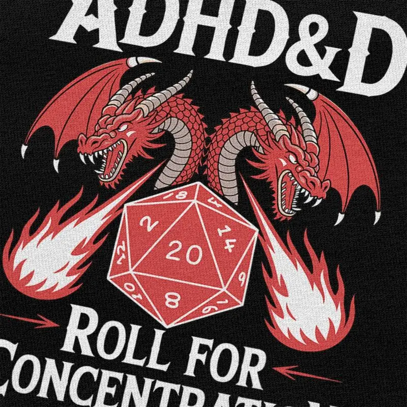 Adhd rouleau pour la Concentration t-shirt unisexe manches courtes mode décontracté graphique t-shirt été coupe ample pur coton t-shirt hauts