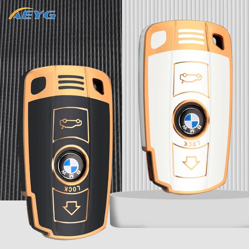 TPU Car Smart Key Case Shell Cover Fob For BMW 1 3 5 6 Series E90 E91 E92 E60 E61 E70 E71 E72 E82 E87 E88 E89 X5 X6  Accessories