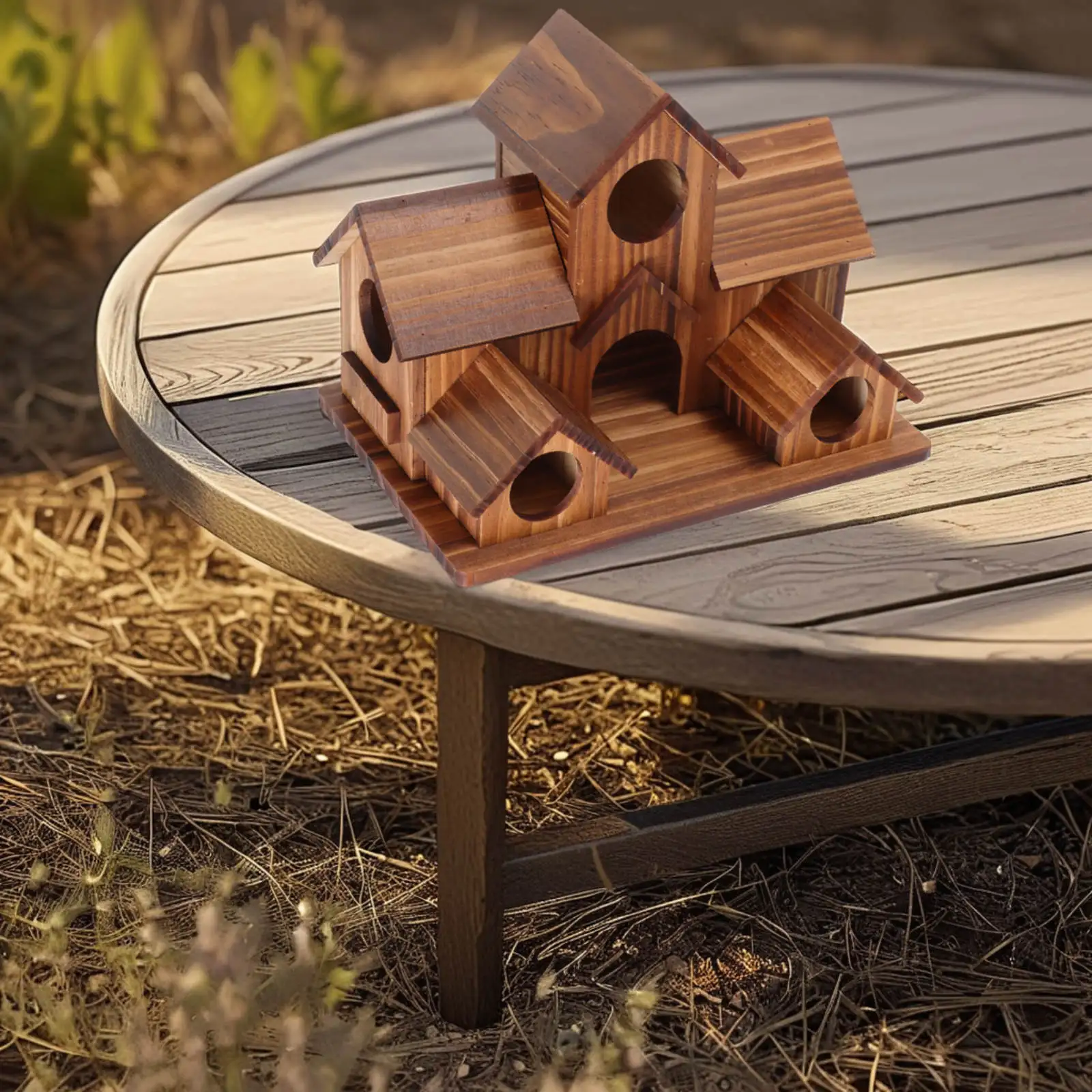 

Wooden Birdhouse Parrot Nest Villa Feeder Decor Unfinished Birdhouse Durable Natural Material Bird Cage Accessories