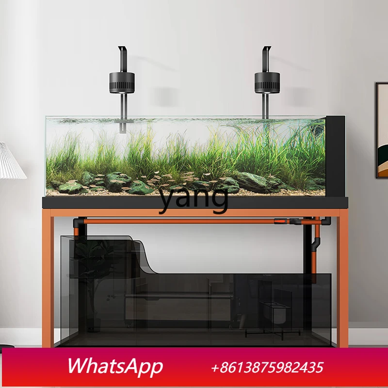 LH Side Overflow Stream Lanshou Taishi Living Room Aquarium Landscape Original Cylinder Industrial Style without Lights