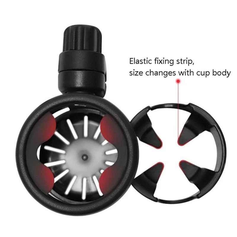 M76C ترقية حامل الكأس عربة عالمية/كرسي يدفع باليد حاملي الأكواب زجاجة منظم حامل زجاجة مزدوجة للدراجات النارية #4