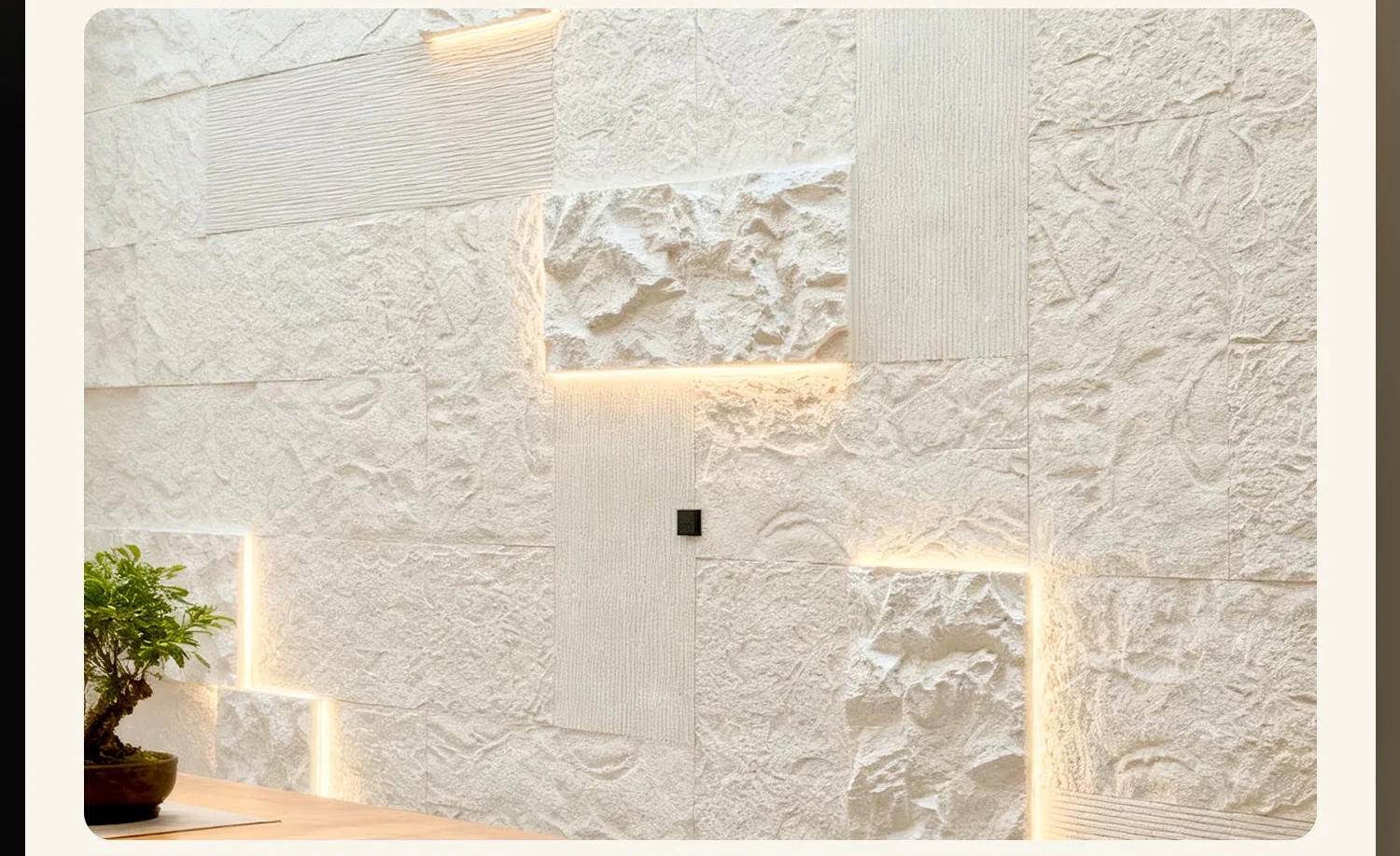 Lightweight pu stone  imitation stone background wall exterior decoration panel