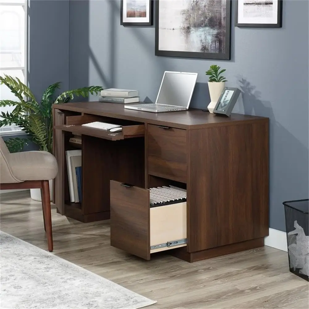 Sauder 426918 Englewood Computer Desk, Spiced Mahogany