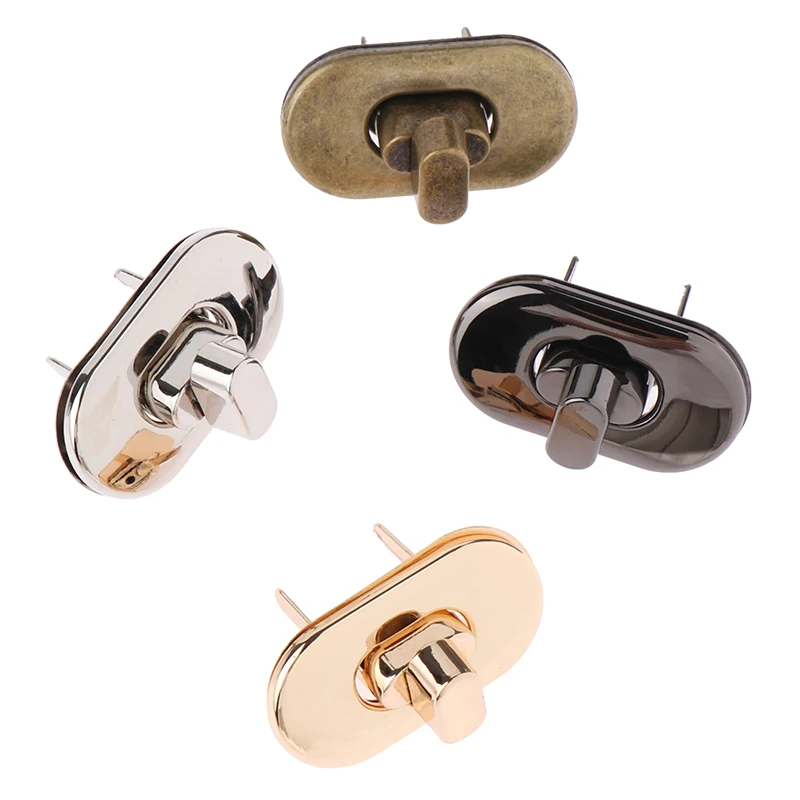 Mini Oval Twist Lock Turn Locks Metal Closure Buckle For Purse Wallet Women's Handbag Shoulder Bag Accessories