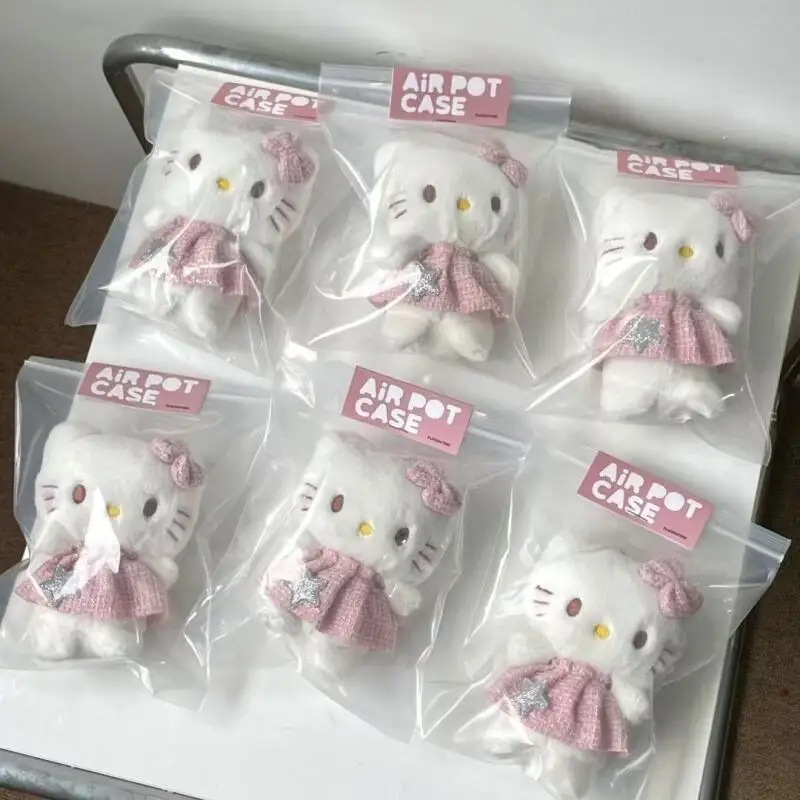 

Розовый брелок Hello Kitty: милый плюшевый котёнок, мягкая игрушка-подвеска, очаровательный брелок для сумки для девочек