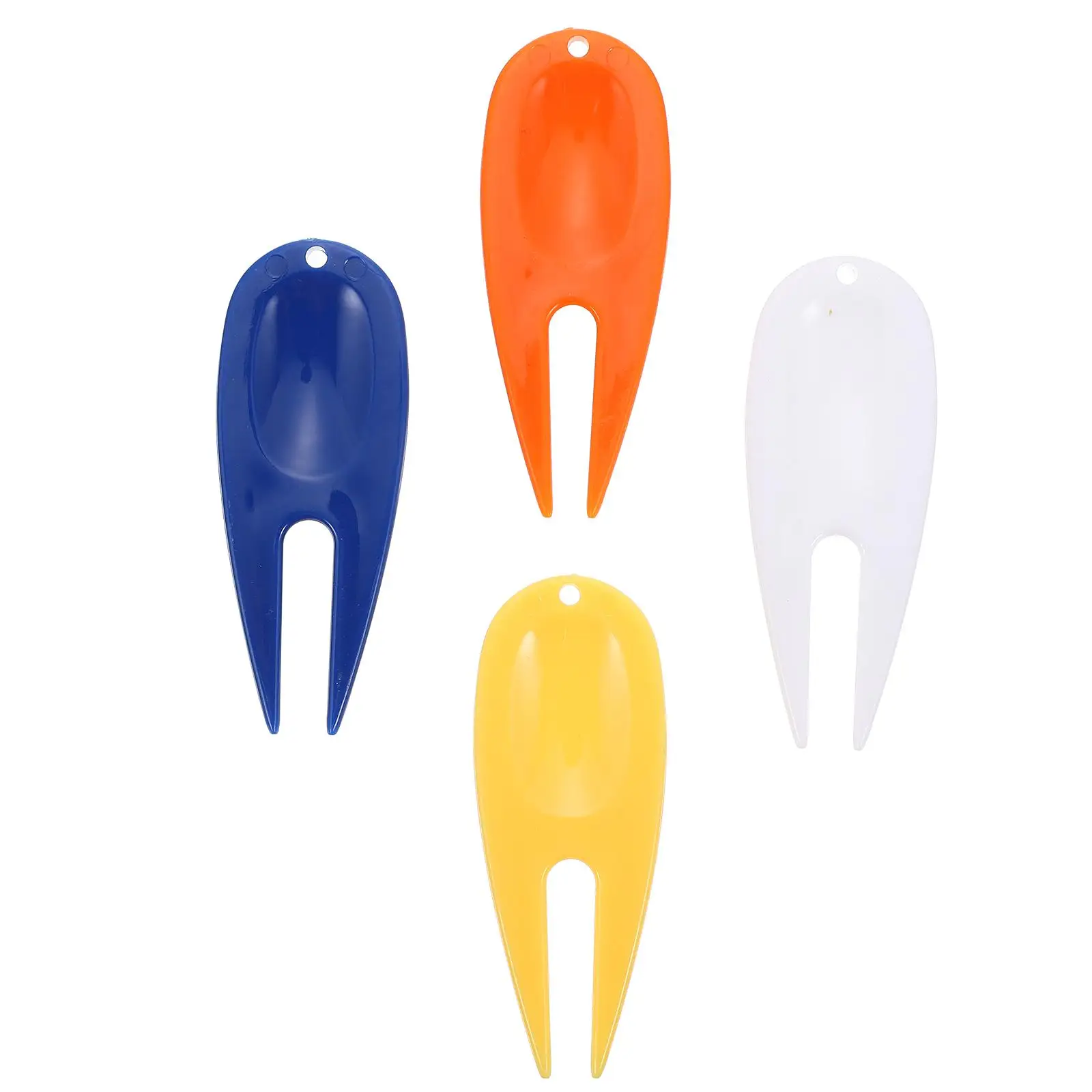 

20Pcs Golf Divot Forks 5White 5Yellow 5Blue 5Orange Plastic Repair Tools Lawn Care Golfer Gifts Portable Turf Fixing