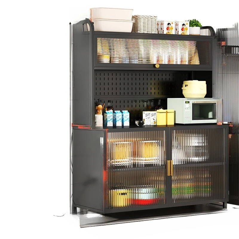 

Kitchen Side Cabinet Multifunctional Shelf Floor-to-ceiling Multi-layer Cabinet Locker Household Microwave Oven Storage Rack