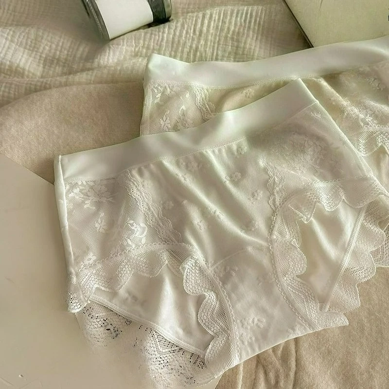 

Взрывоопасная полилуактическая кислота 7А, антибактериальные кружевные женские маленькие феи, чистое желание, ветер, новые сексуальные треугольные трусики, дышащие, комфортные