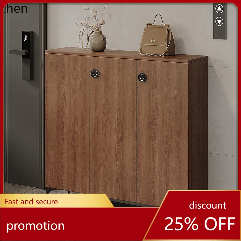 HT light luxury household door elevator entrance password lock shoe cabinet home storage locker large capacity