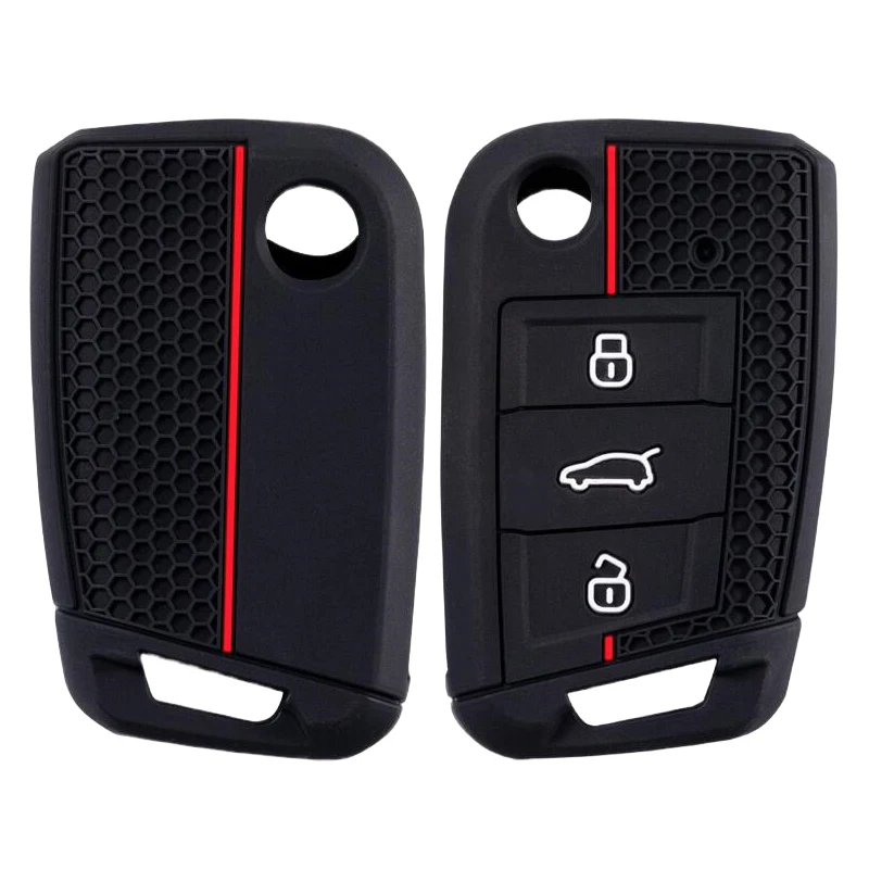 For VW golf 7 GTI POLO T-Cross T-Roc touran Tiguan Skoda Octavia Rapid kodiaq Fabia Seat Ibiza leon Ateca Arona key case cover