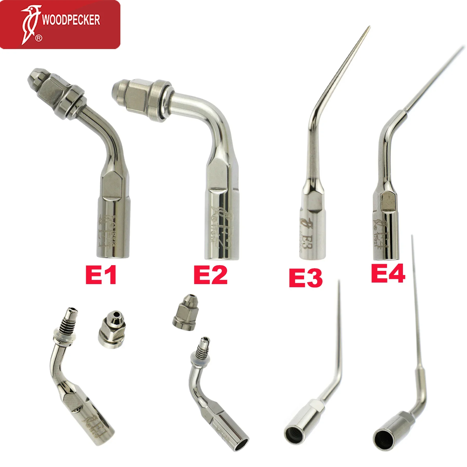 Woodpecker Scaler gigi ultrasonik, ujung mesin pembersih gigi, mesin pembersih gigi Endo Perio Scaling Tips Fit EMS UDS Scaler Handpiece