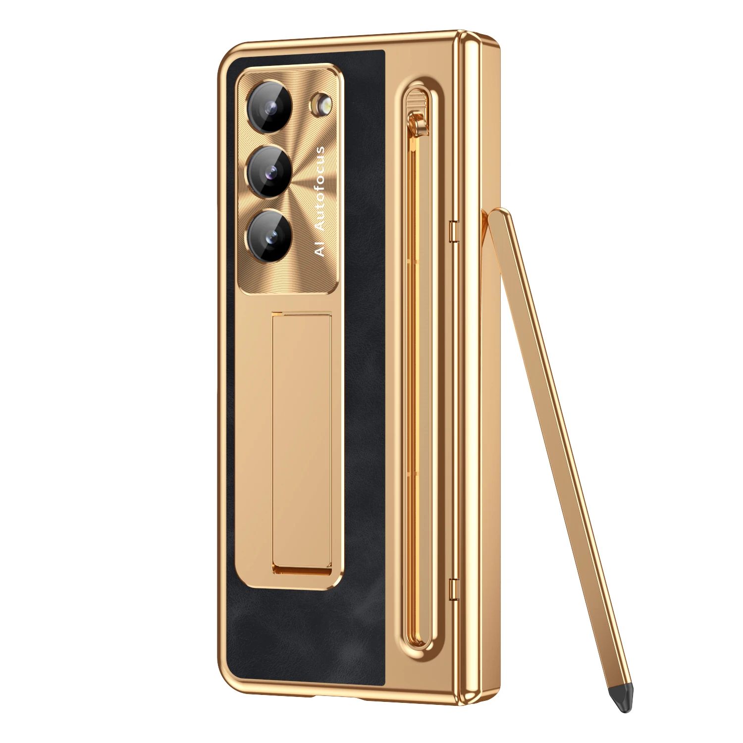 Com caneta de toque para samsung galaxy z fold 7 6 5 caso dobradiça armadura à prova de choque suporte magnético 360 proteção completa capa dobrável