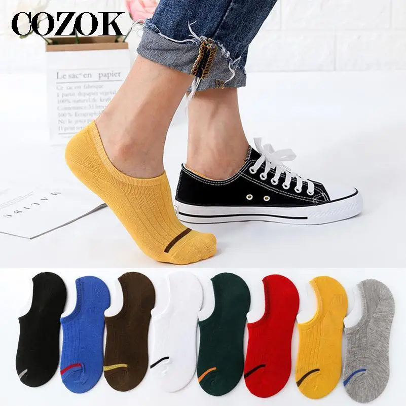 2 Pairs Womens Invisible Sock Slippers Low Cut Fashion Casual Non Slip Summer Autumn Comfort Cotton Short Ankle Socks Girl Meias