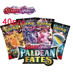 Pokemon Cards para Trading Card Game, escarlate, violeta, prata, PALDEAN, FATES Tempest, Crown, Zenith, Team Up, Ligações Astral Radiance, 40 PCs