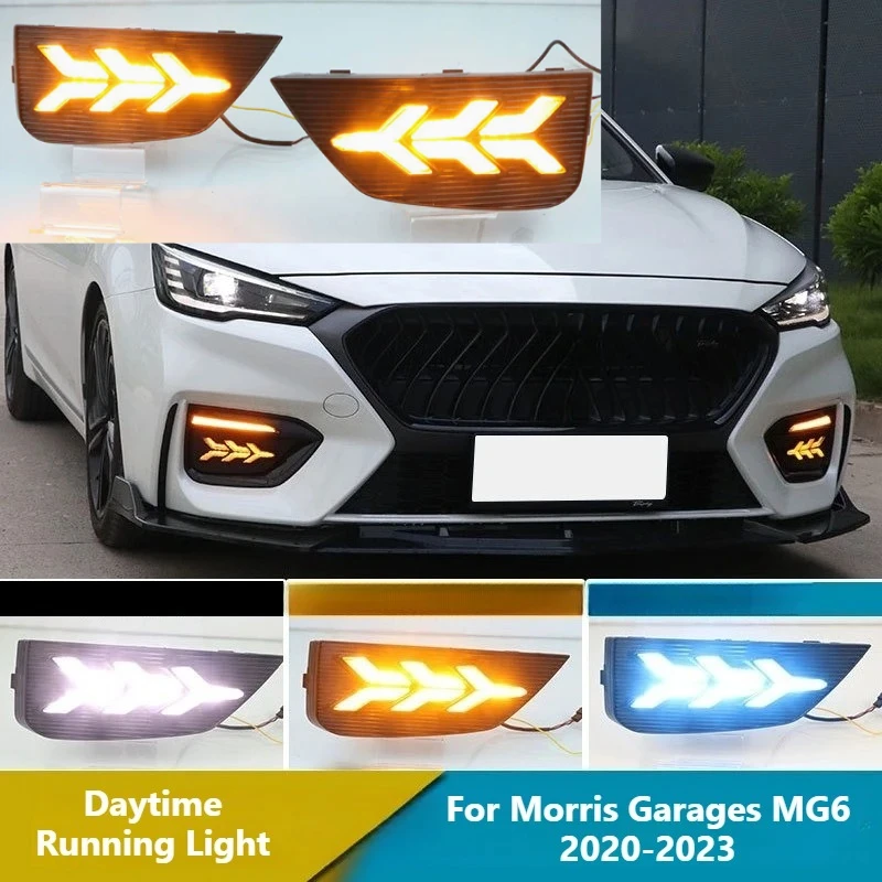 For Morris Garages MG6 2020-2023 Daytime running light modification mobile steering front fog light for daytime driving