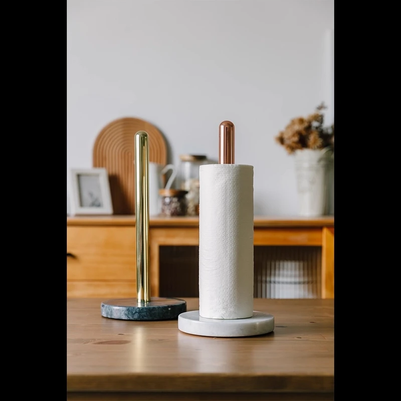 

Мраморный латунный держатель для салфеток Позолоченный держатель для кухонных салфеток Держатель для туалетной бумаги