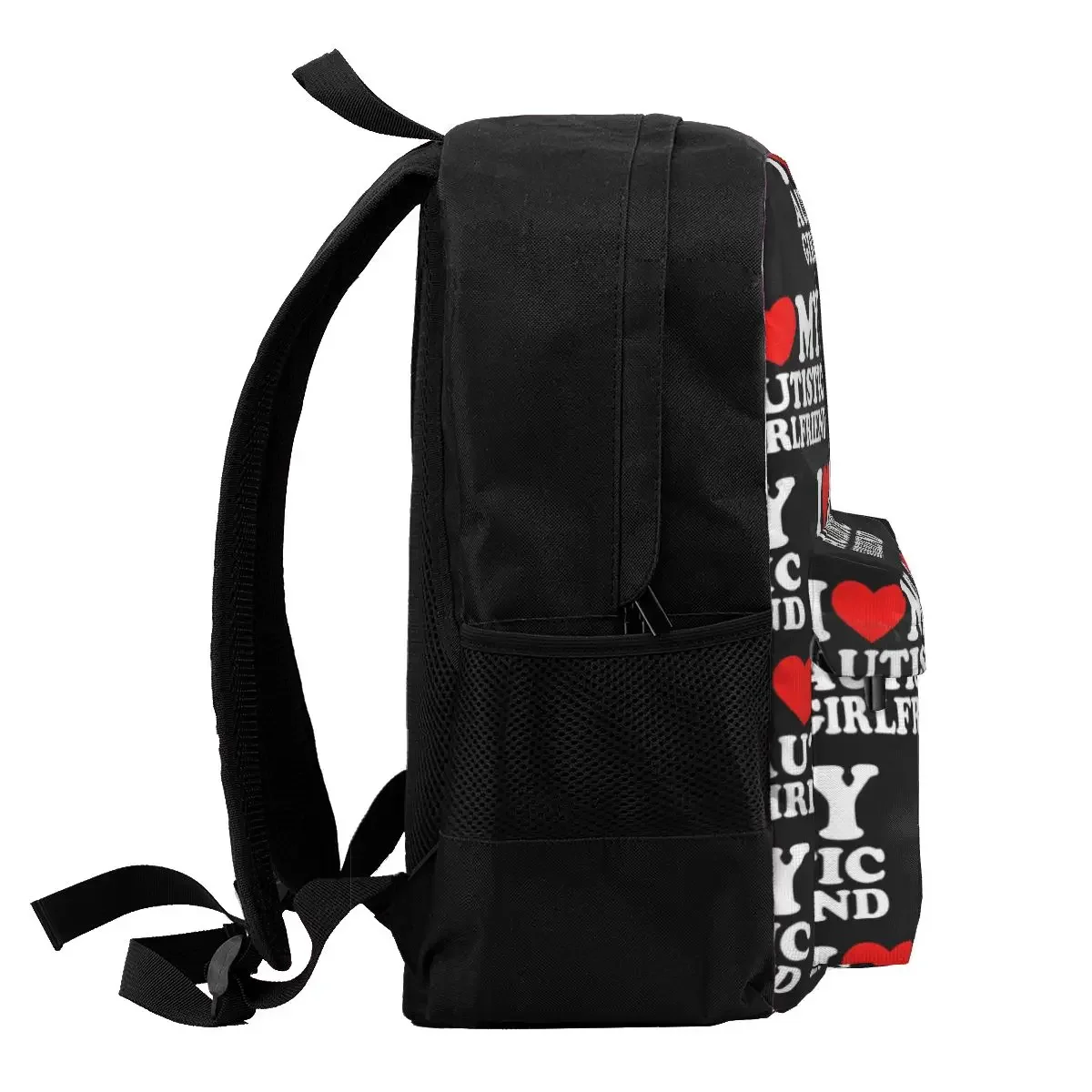 I Love My Autistic Girlfriend I Heart My Autistic GF Backpacks Bookbag School Bags Rucksack Laptop Rucksack Shoulder Bag