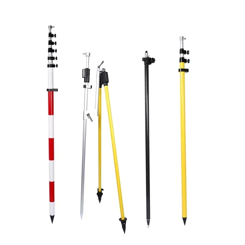 Mid-pole Carbon Fiber Rod 2m 3 M 5m Surveying and Mapping Prism Rod Bipod Tripod Bracket