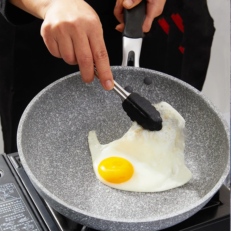 28cm Wok Frying Pan Non-Stick Durable Ceramic Pot Home Steak Skillet Pancake Fried Induction Cooker Gas Stove Universal Saucepan