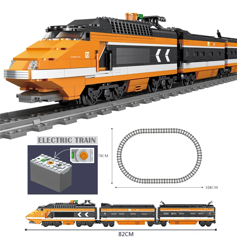 City Train Harmony szybka kolej elektryczne samochodowe klocki budowlane RC tor kolejowy cegły zabawki dla dzieci prezenty