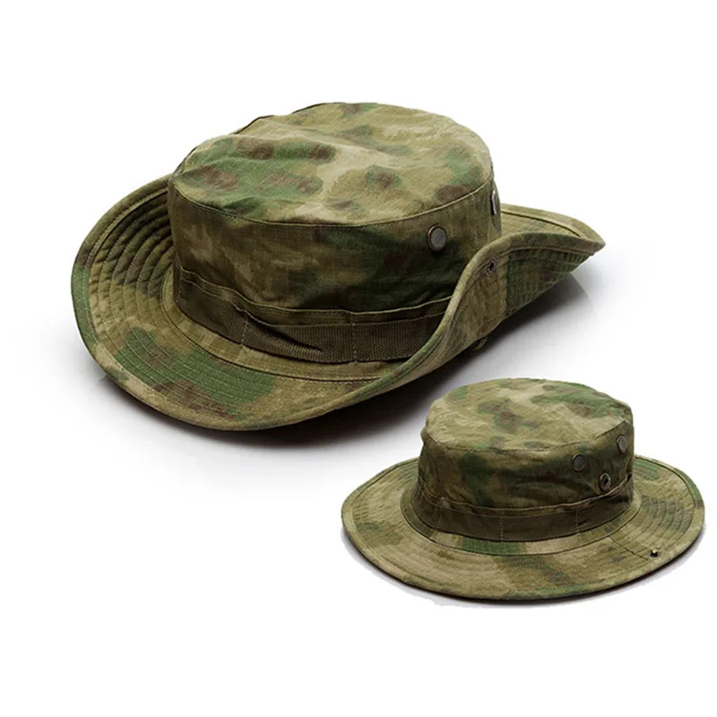 Summer Boonie Hats Caps Camouflage Bucket Hats Multicam Panama Cap Hunting Hiking Outdoor Camo Panama Caps Men