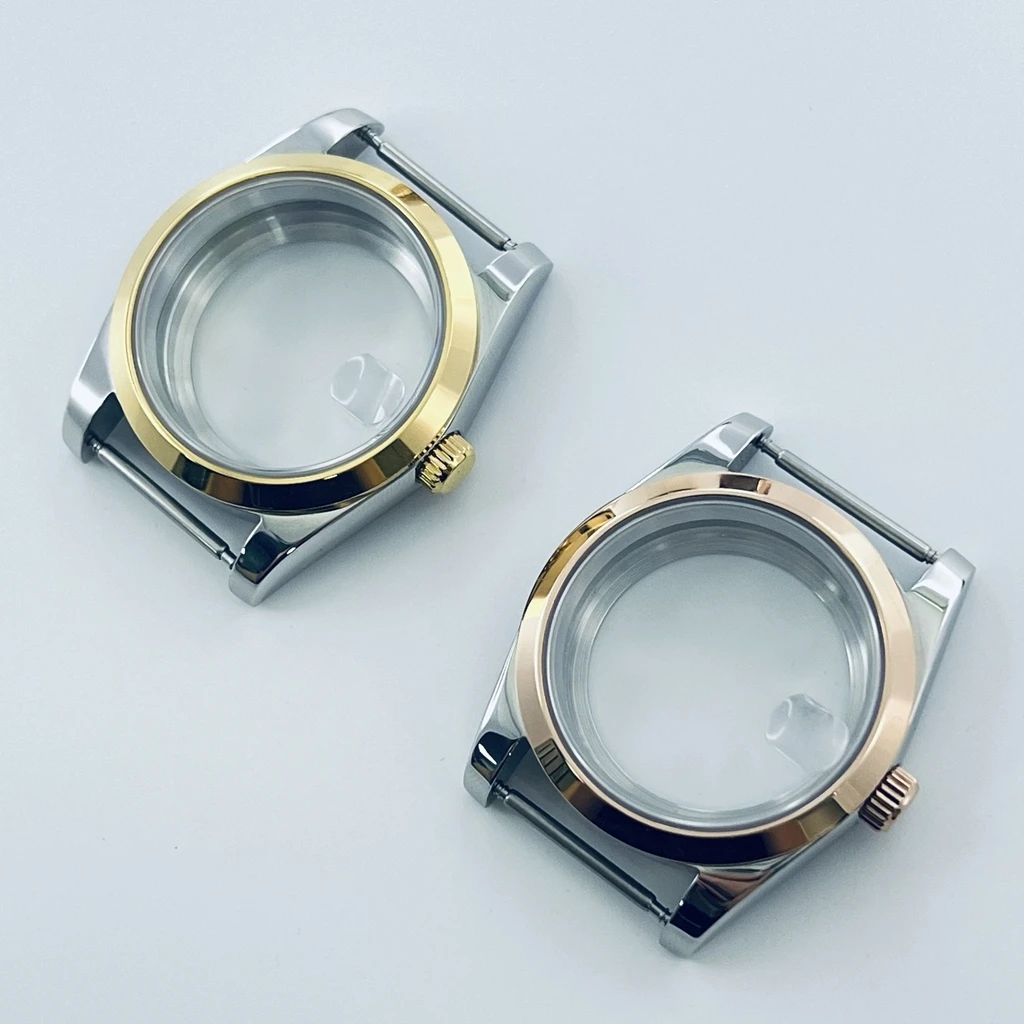 High Quality 36mm 40mm Rose Gold Case Sapphire Crysta Fit NH34 NH35 NH36 NH38 NH39 NH70 NH72 ETA2824 PT5000 Movement