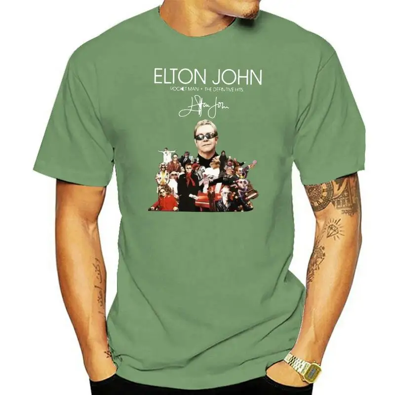 Elton John Rocket Man: The Definitive Hits Signature T-Shirt 2023 S-5XL