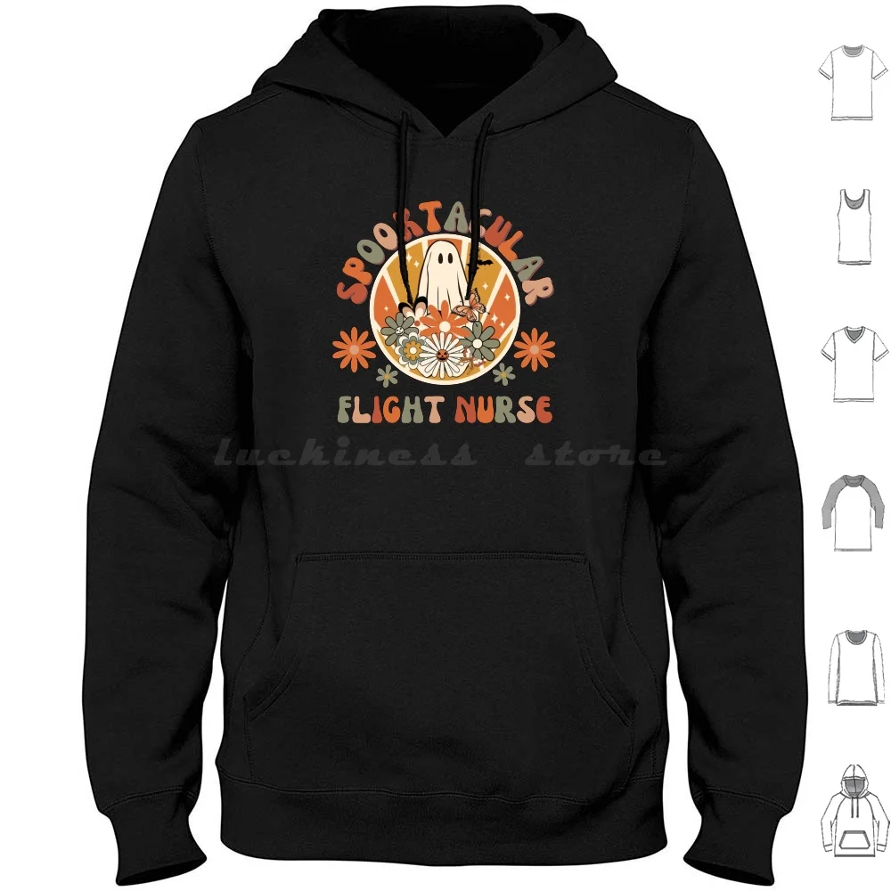 Spooktacular Flight Nurse Hoodies Long Sleeve Spooky Spooktacular Flight Nurse Halloween Boo Boo Crew Appreciation