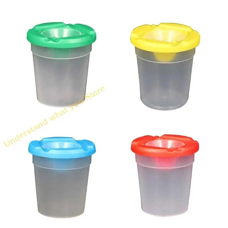 

J60A Portable Collapsible Paint Brush Washers Silicone Washing Bucket Brush Holder Cleaner Painting Water Cup for Painting